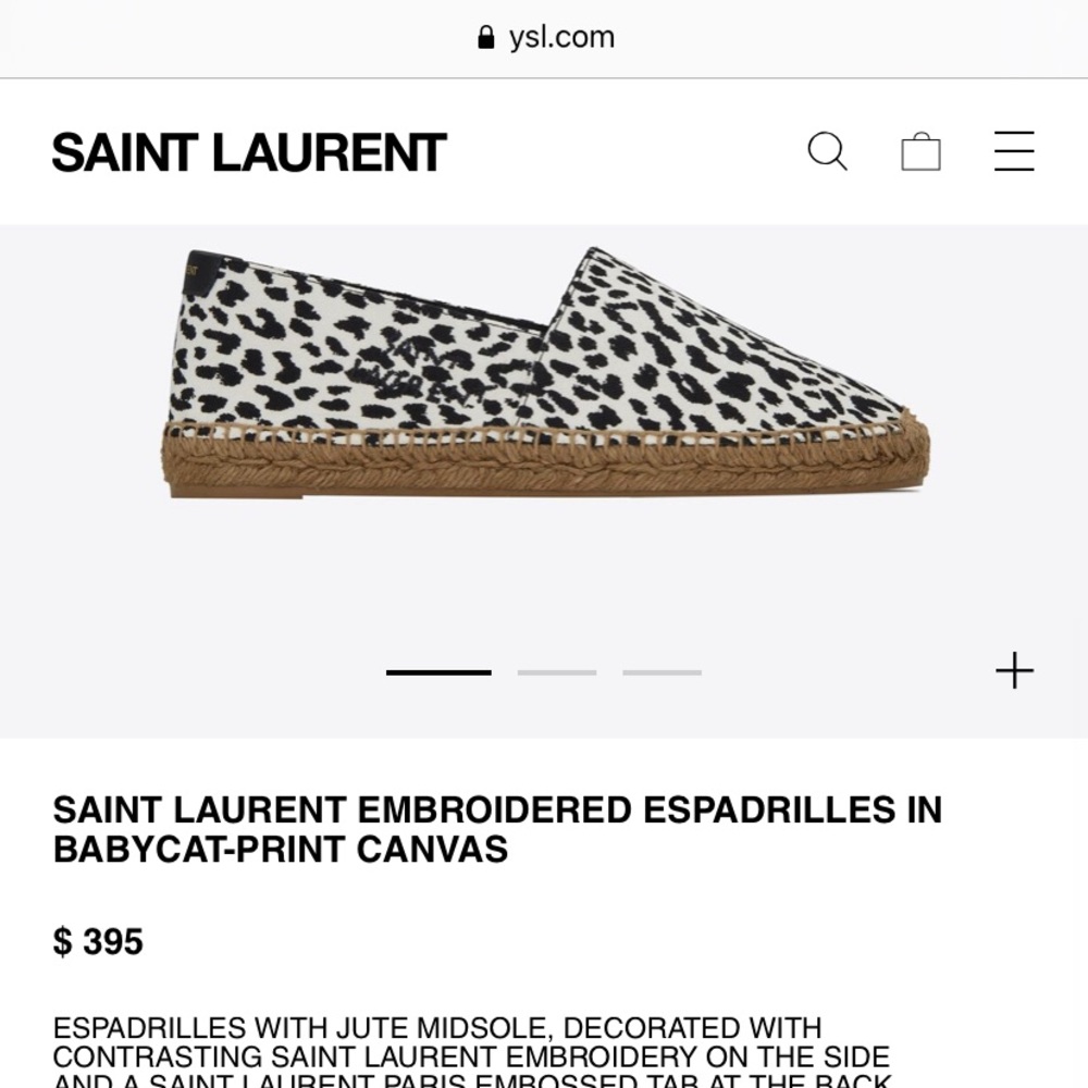 Saint Laurent Espadrilles BabyCat-Print😍⭐️NIB🌟